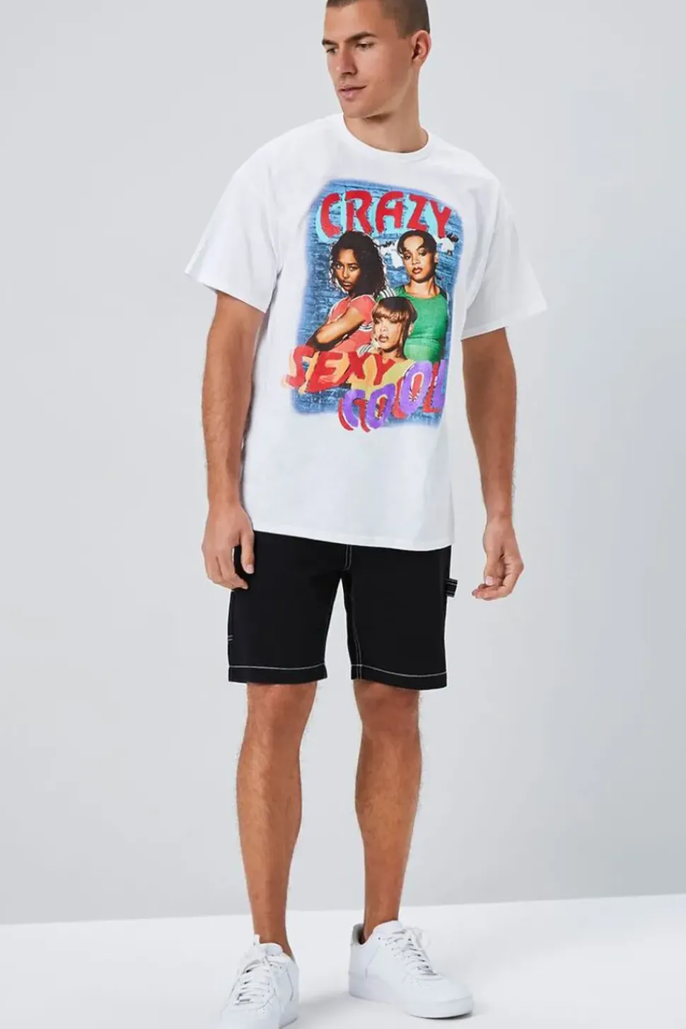 Contrast-Stitch Utility Shorts