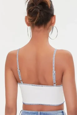 Contrast Trim Cropped Cami