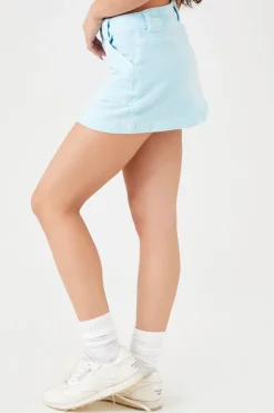 Corduroy A-Line Mini Skirt