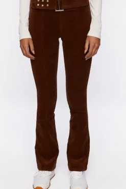 Corduroy Belted Flare Pants