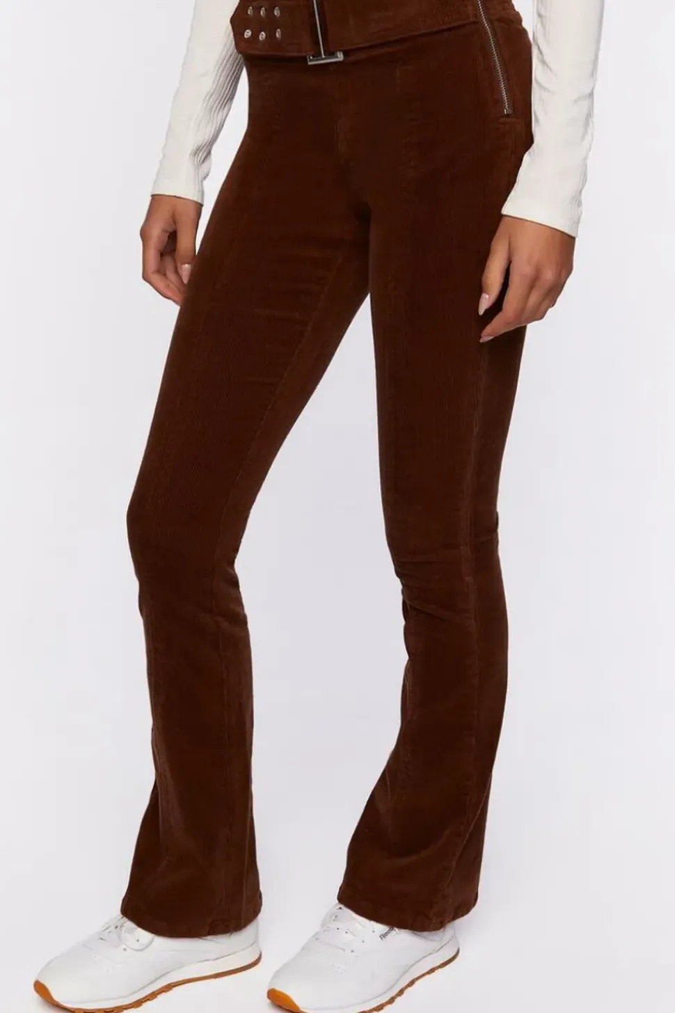 Corduroy Belted Flare Pants