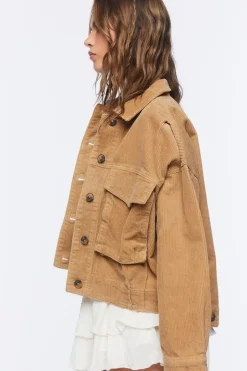 Corduroy Button-Front Jacket