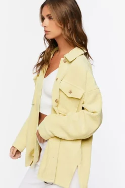 Corduroy Button-Front Shacket
