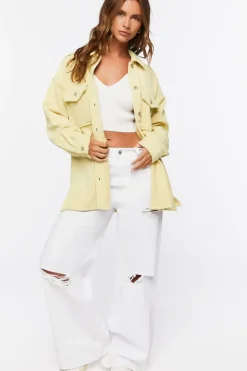 Corduroy Button-Front Shacket