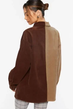 Corduroy Colorblock Shacket