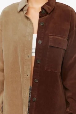 Corduroy Colorblock Shacket