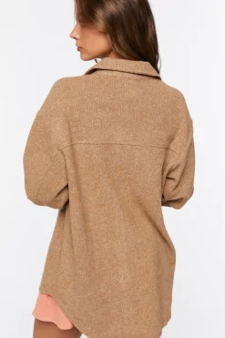 Corduroy Dolphin-Hem Shacket
