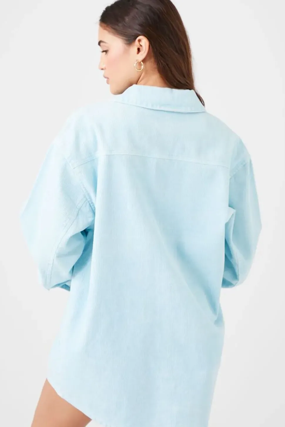 Corduroy Dropped-Sleeve Shacket