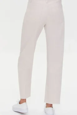 Corduroy Frayed Wide-Leg Pants