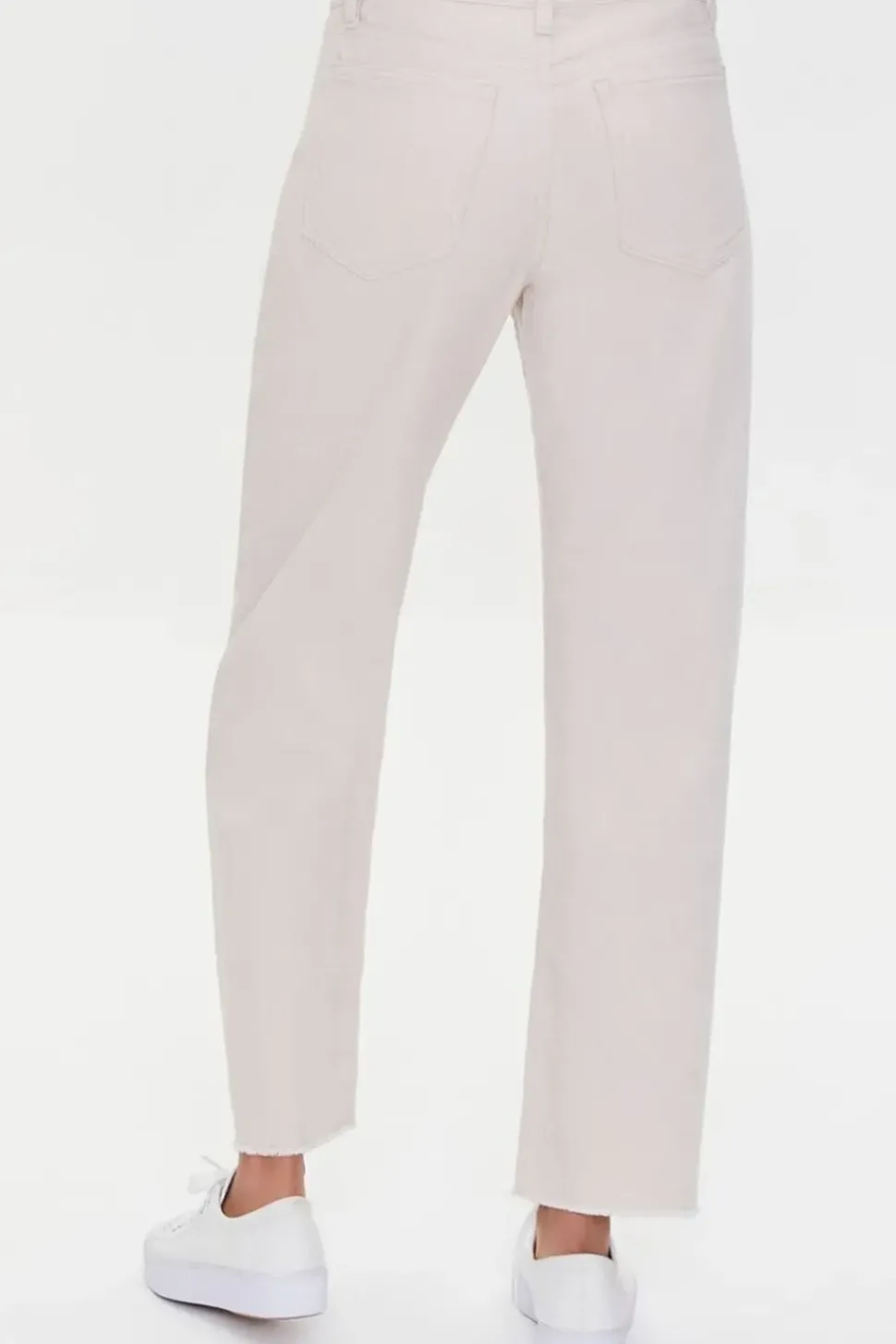 Corduroy Frayed Wide-Leg Pants