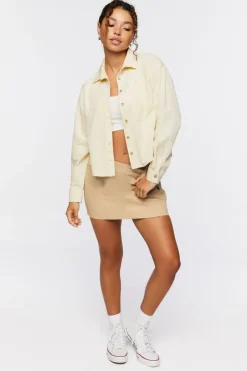 Corduroy High-Low Shacket