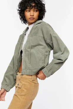 Corduroy Hooded Jacket