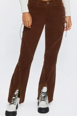 Corduroy Lace-Up Pants