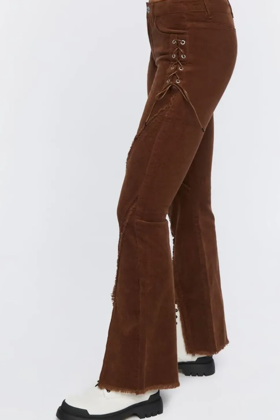 Corduroy Lace-Up Pants