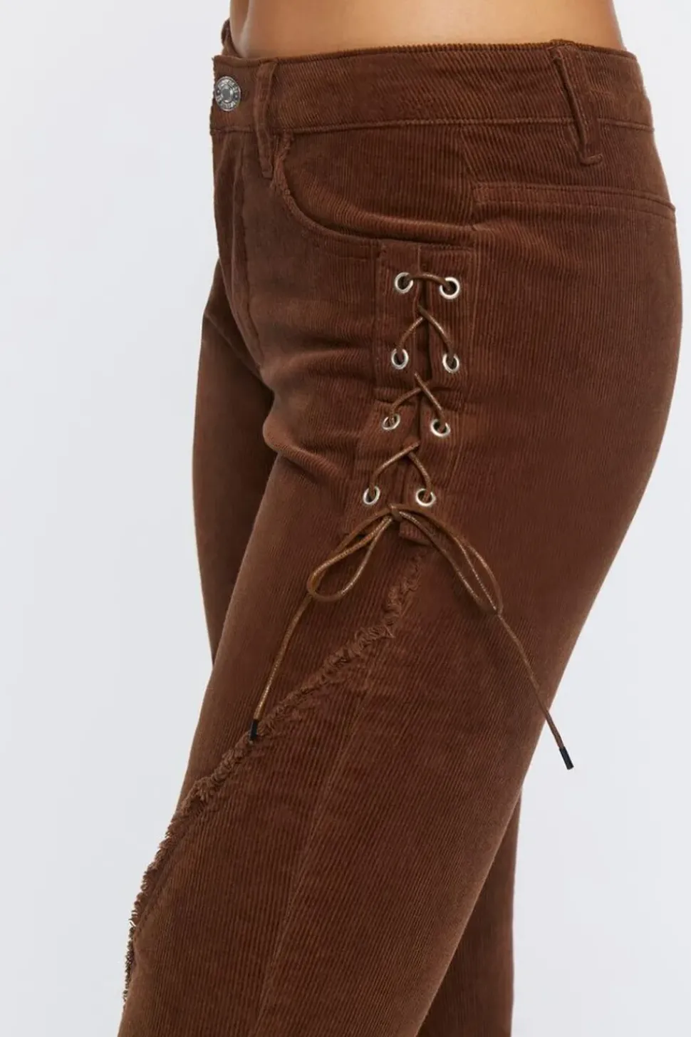Corduroy Lace-Up Pants