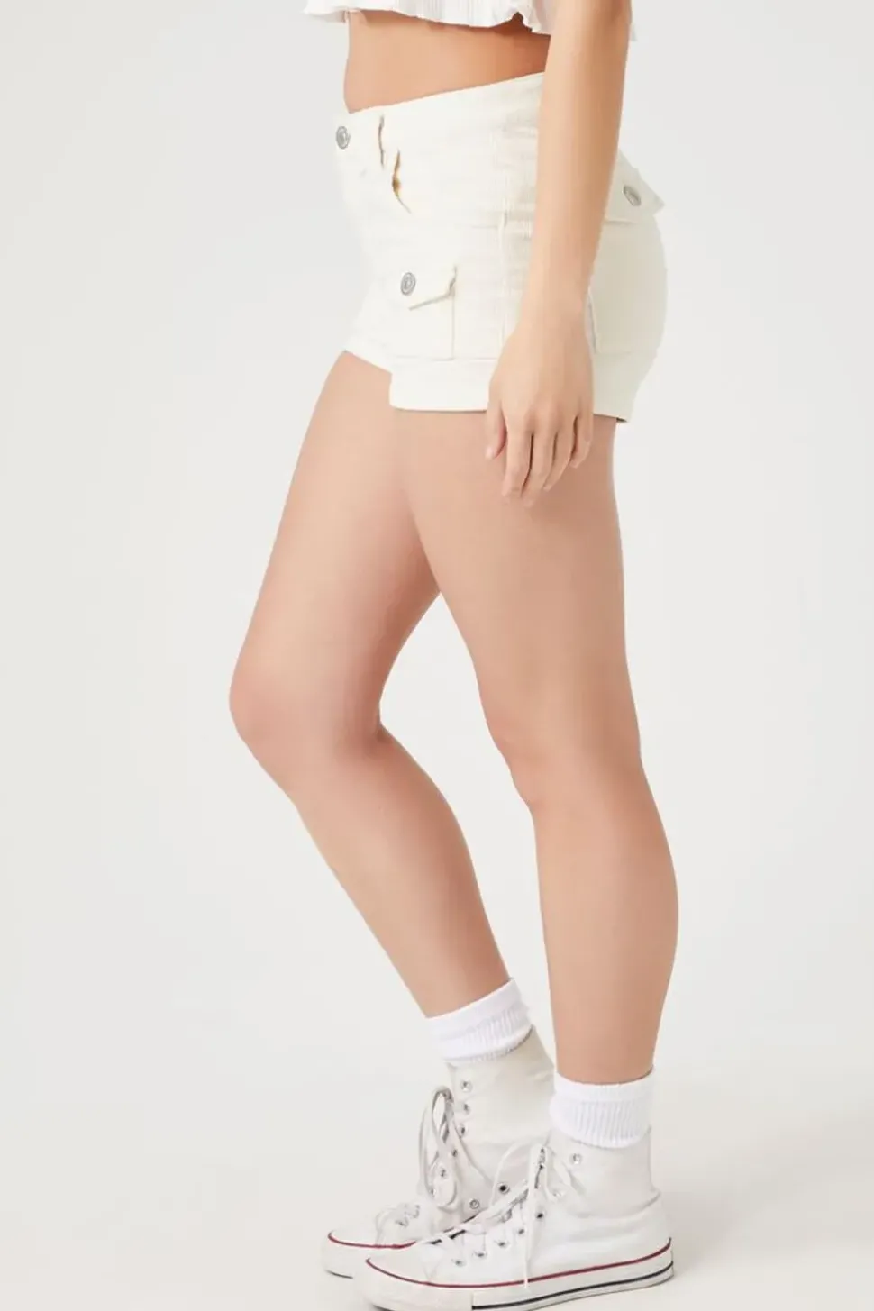 Corduroy Low-Rise Shorts