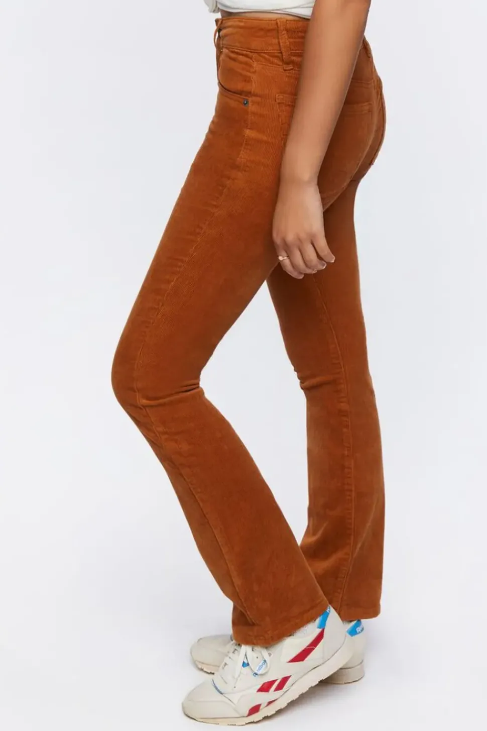 Corduroy Mid-Rise Bootcut Pants