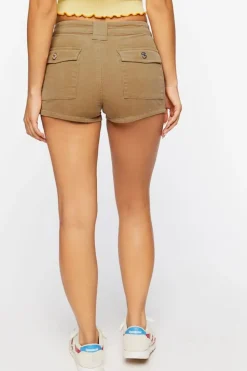 Corduroy Mid-Rise Shorts