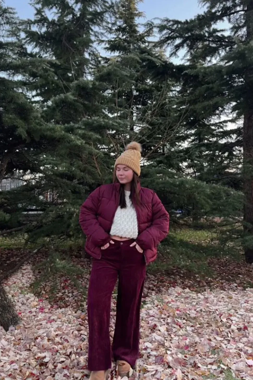 Corduroy Wide-Leg Pants