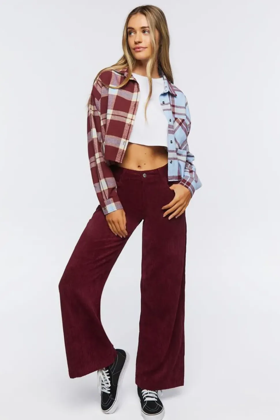 Corduroy Wide-Leg Pants