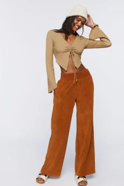 Corduroy Wide-Leg Pants