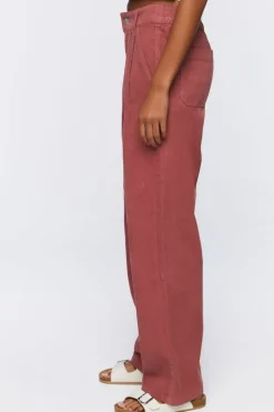 Corduroy Wide-Leg Trouser Pants