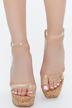 Cork Ankle-Strap Platform Heels