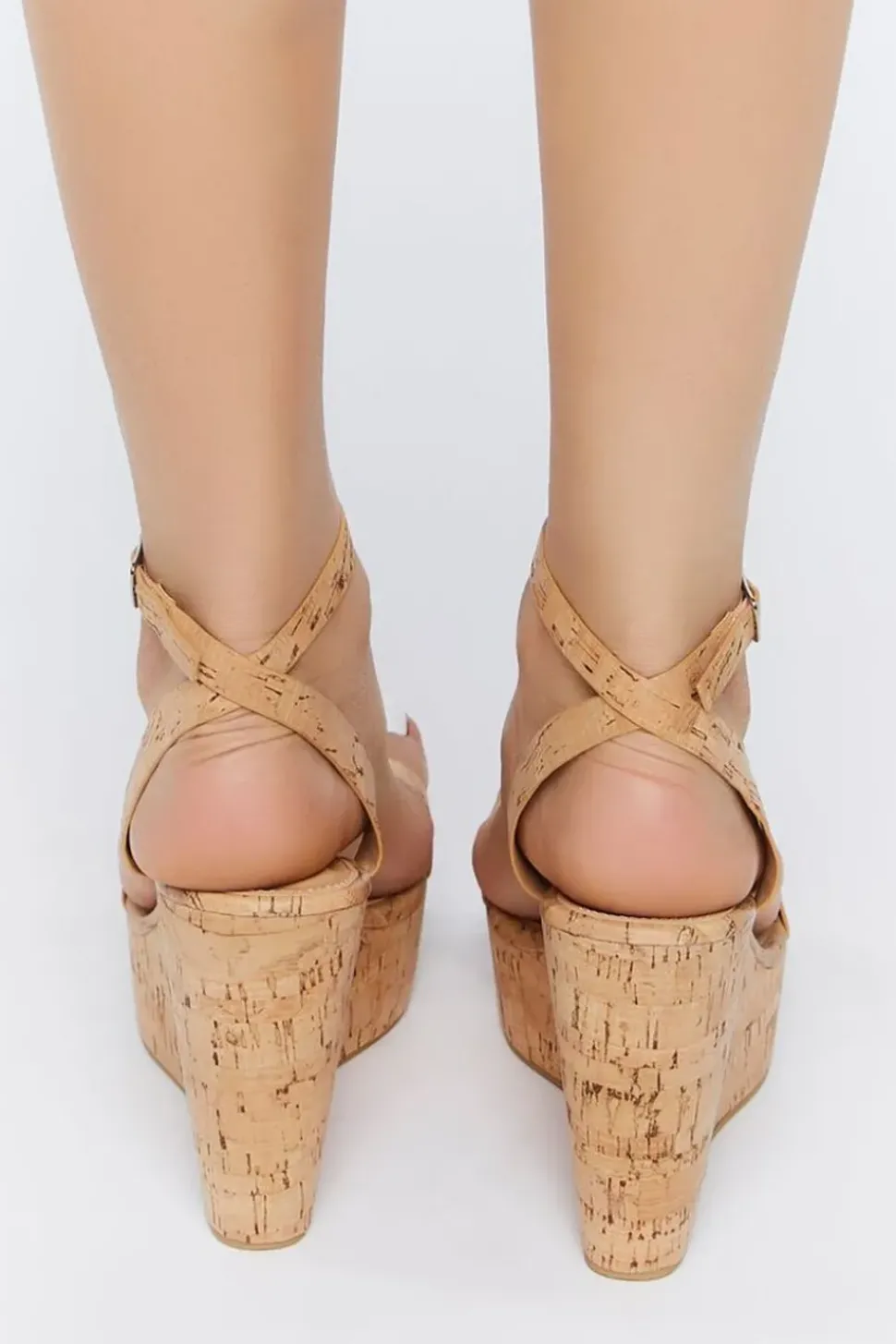 Cork Open-Toe Wedges