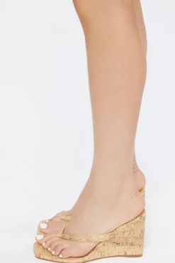 Cork Thong Wedges