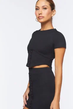 Corset Crop Top & Mini Skirt Set