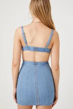 Corset Denim Tank Mini Dress