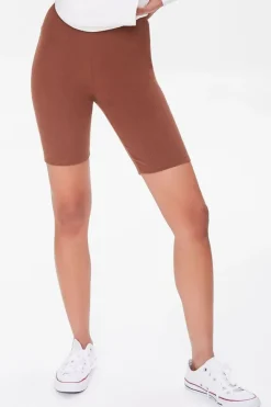 Cotton-Blend Biker Shorts