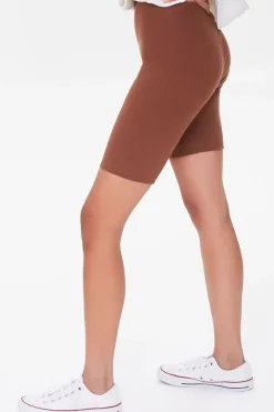 Cotton-Blend Biker Shorts