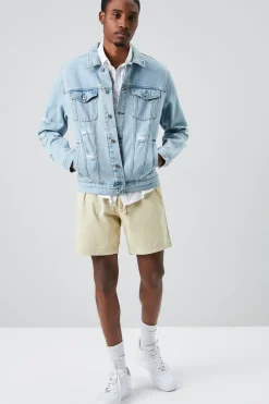 Cotton-Blend Drawstring Shorts