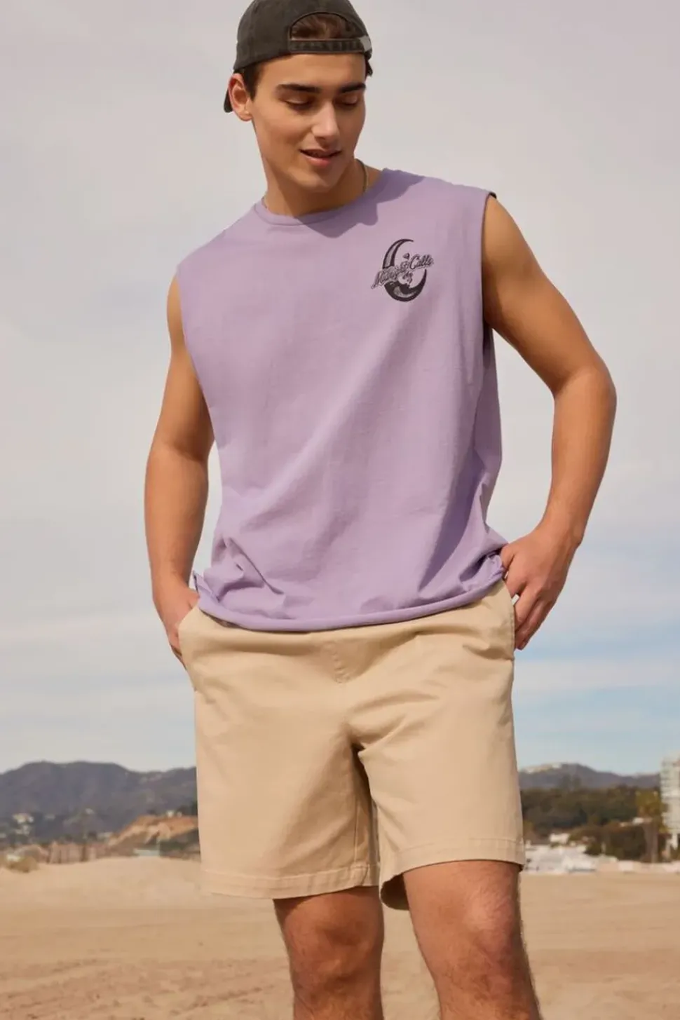 Cotton-Blend Drawstring Shorts