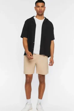 Cotton-Blend Drawstring Shorts