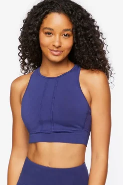 Cotton-Blend Longline Sports Bra