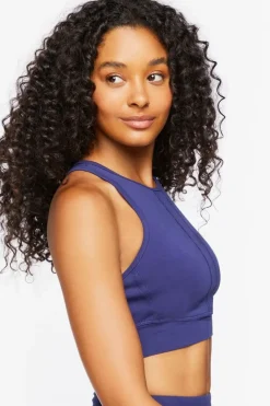 Cotton-Blend Longline Sports Bra