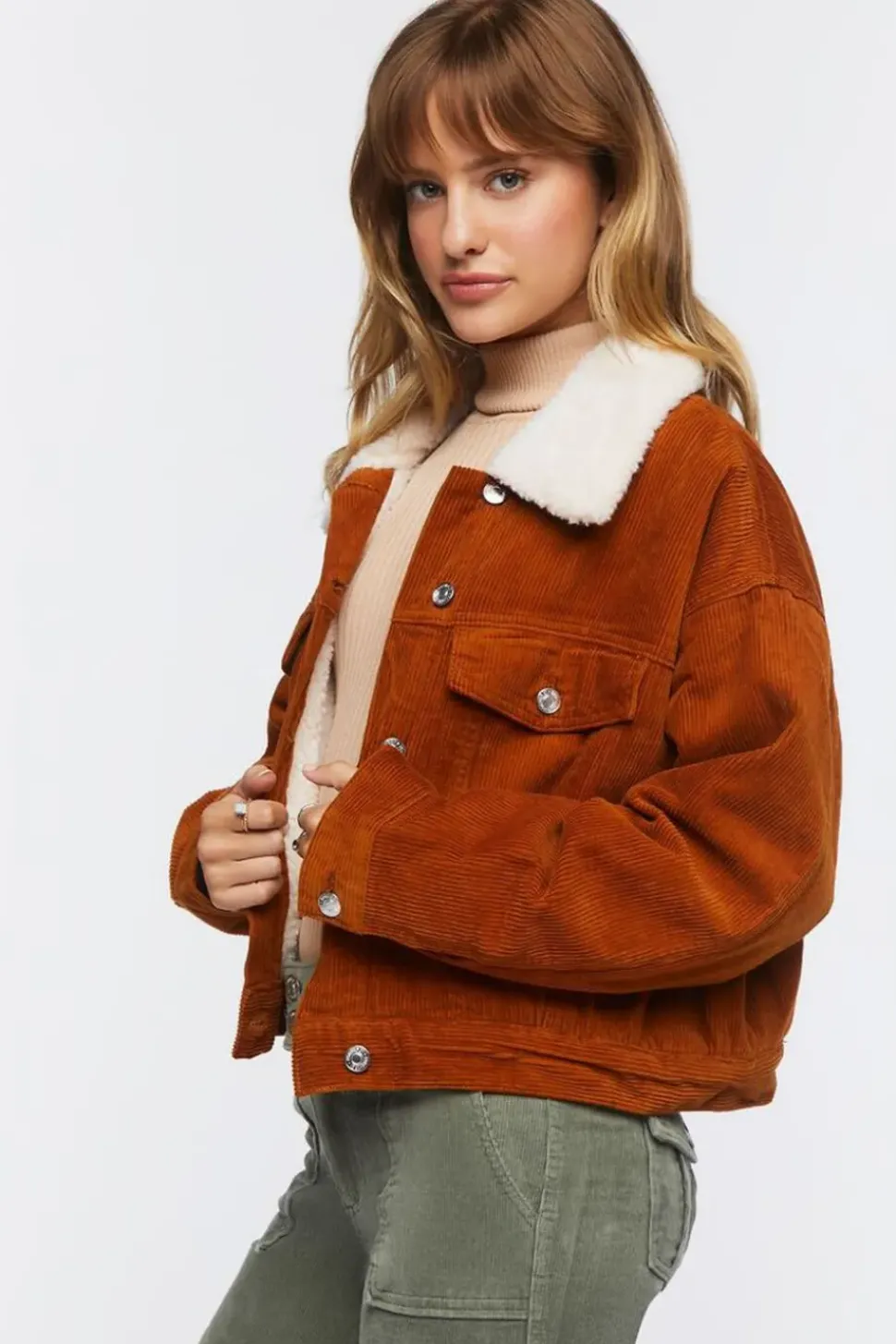 Cotton Faux Shearling Jacket