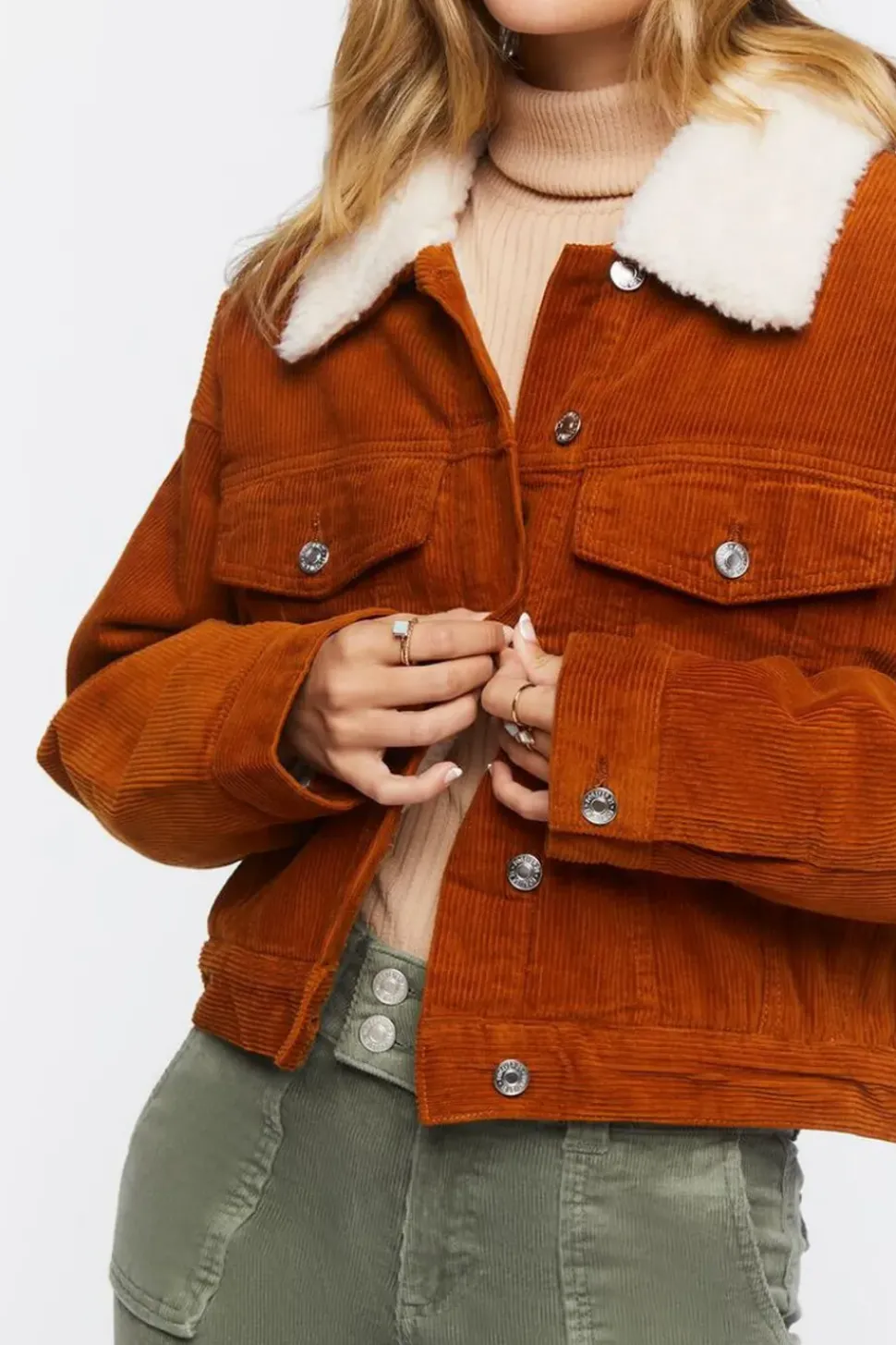 Cotton Faux Shearling Jacket