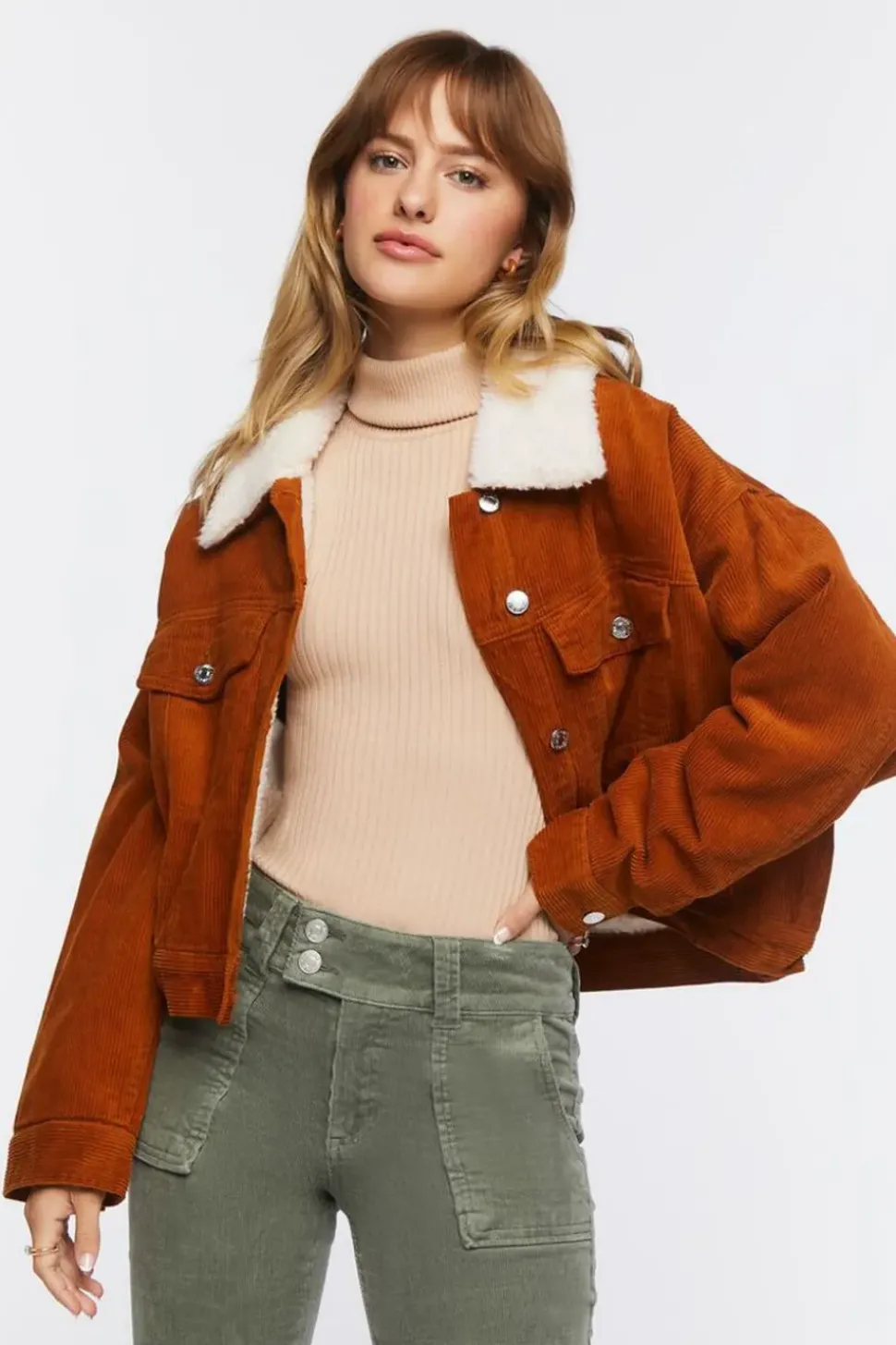 Cotton Faux Shearling Jacket