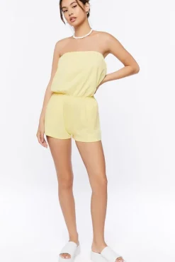 Cotton Strapless Romper