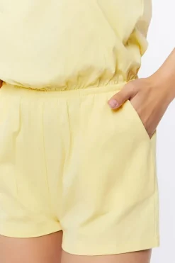 Cotton Strapless Romper