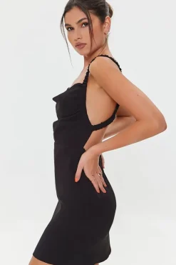 Cowl Mini Bodycon Dress