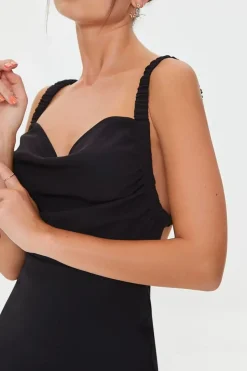 Cowl Mini Bodycon Dress