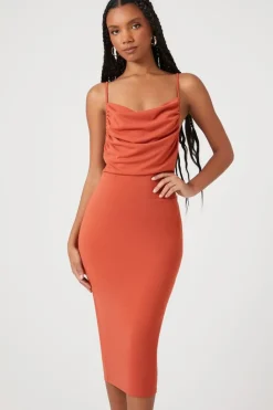 Cowl Neck Cami Slip Dress