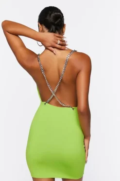Cowl Neck Crisscross Mini Dress