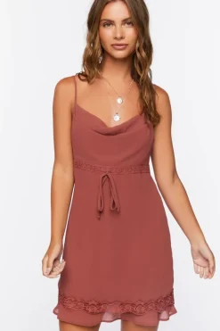 Cowl Neck Mini Dress