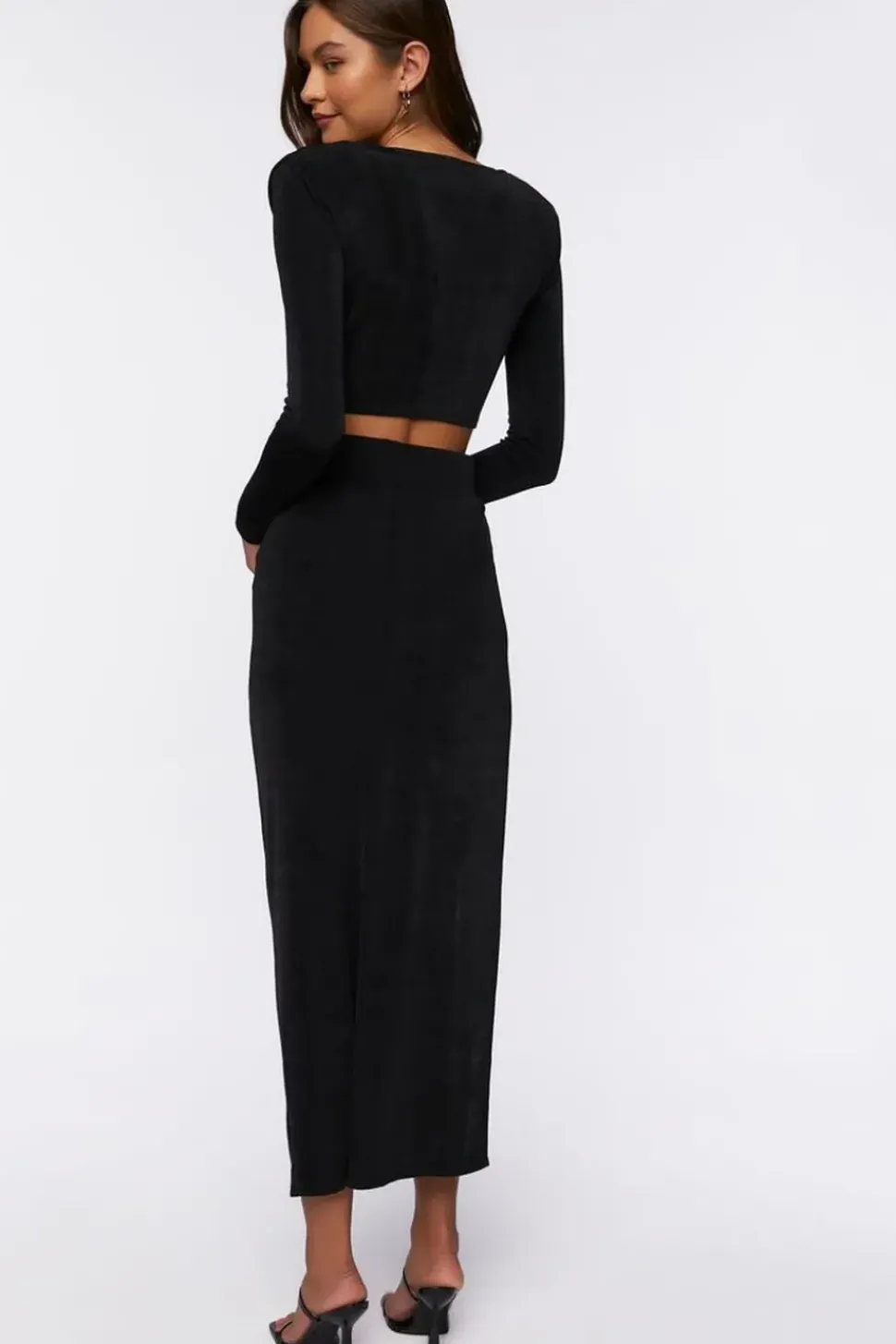 Cowl Neck Top & Maxi Skirt Set