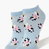Cow Print Ankle Socks
